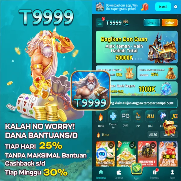 T9999 Bonus Member Baru 100%